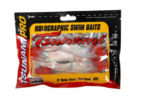 SWIM SHAD 4IN RED HEAD TS