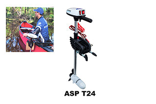 MOTOR ASP T24 SALTWATER 24IN 12V TRANSOM WHITE WS
