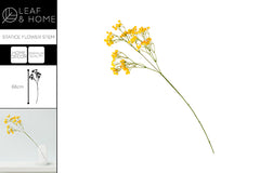 *** 66CM STATICE STEM YELLOW FAUX