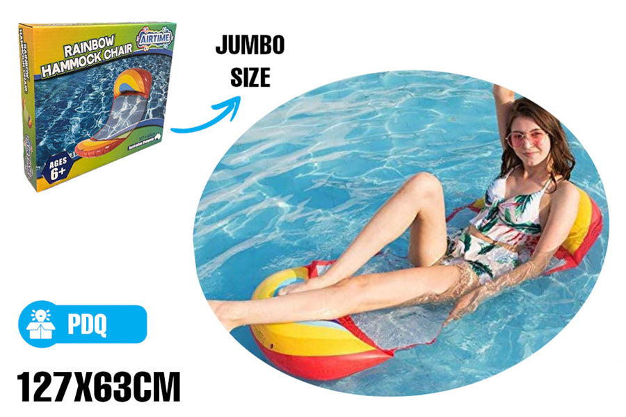 JUMBO RAINBOW HAMMOCK CHAIR 127X63CM