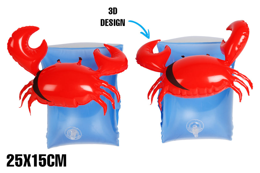 S/2 ARMBANDS 3D CRAB DESIGN 25X15CM