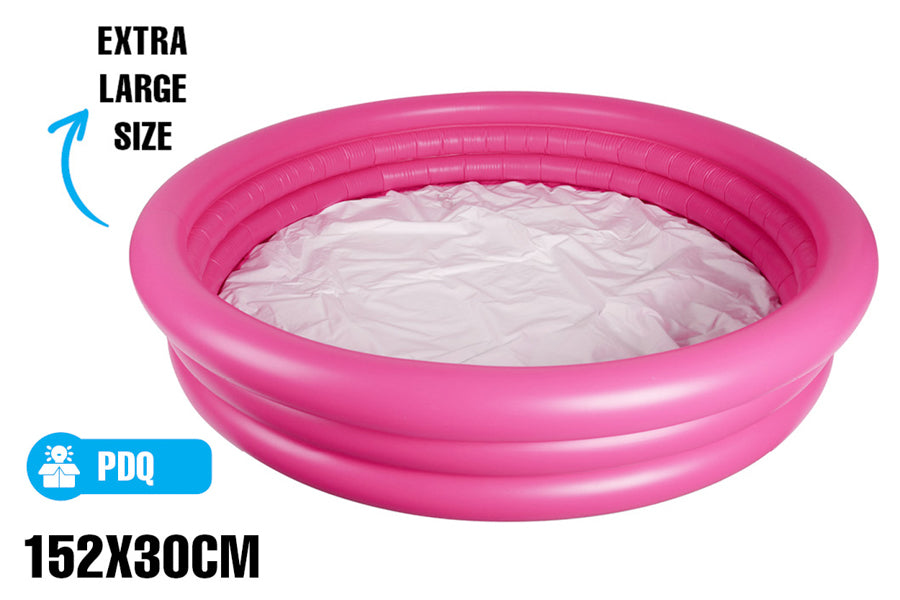KIDDIE 3 RING PINK POOL 152X30CM