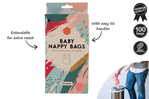 NAPPY BAGS 100PK WITH EASY TIE HANDLES
