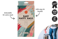 NAPPY BAGS 100PK WITH EASY TIE HANDLES