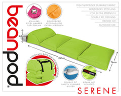 BEAN POD SERENE 74X120X60CM LIME