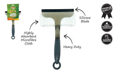 SHOWER CLEANER 2IN1 MICROFIBRE AND SQUEEGEE 30X18CM