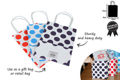 DOT GIFT BAG MEDIUM 3 ASST COL 15X18X21CM