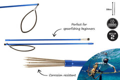 HANDSPEAR ALUMINIUM 200CM 2PC BLUE ANODISED