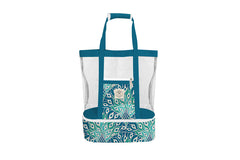 2 IN 1 BEACH COOLER BAG PEACOCK PARADISE 45X44X18CM