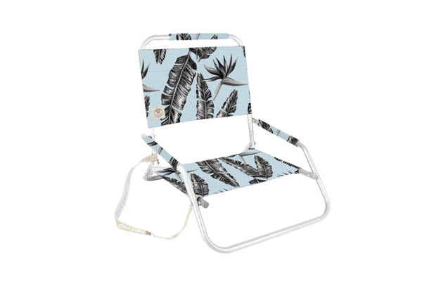 BEACH CHAIR FOLDABLE W WHITE FRAME SORRENTO PALM 60X58X50CM