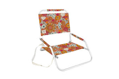 BEACH CHAIR FOLDABLE W WHITE FRAME RETRO SUMMER 60X58X50CM
