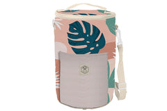 BARREL COOLER BAG BLUSH PALM 34X20DIA CM