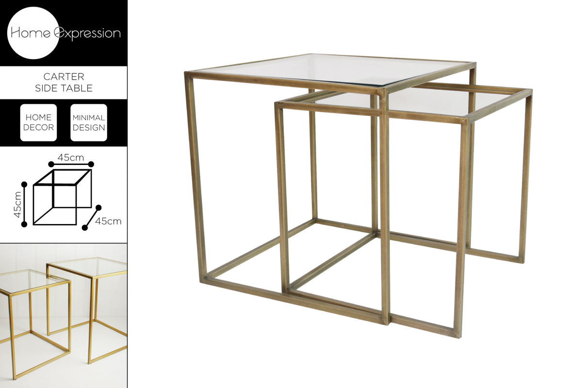 CARTER MINIMAL S2 SIDE TABLE METAL 50X45X45