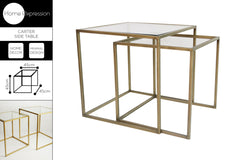 CARTER MINIMAL S2 SIDE TABLE METAL 50X45X45