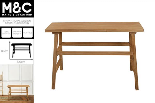 CHAPA NATURAL WOODEN CONSOLE KNOCK DOWN 120X85X50CM