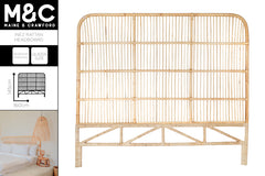 INEZ RATTAN BED HEADBOARD QUEEN SIZE 160X145X5CM