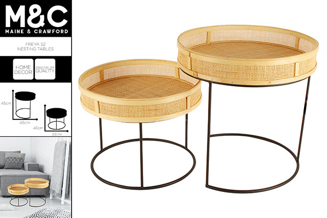 *** FREYA S2 NESTING TABLES 45X45X45CM LARGE