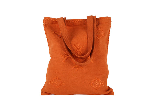 TOTE BAG 100% COTTON 40X33CM TERRACOTTA WITH HANDLES