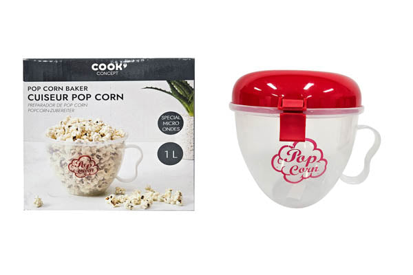 MICROWAVE POPCORN MAKER WITH HANDLE 14.5X14.5CM