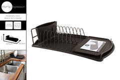 MATTE BLACK MODERN DISH RACK WITH BASE