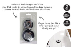 2PCE MULTI FIT BATH AND SINK PLUGS 5.5CM AND 7CM ALT CL5099