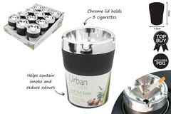 BUTT BUCKET W/CHROME LID 11X7.5CM