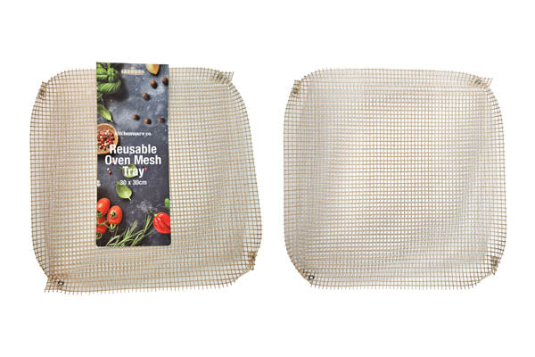 OVEN MESH CHIP TRAY 29.5 X 30CM REUSABLE