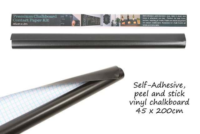 BLACKBOARD REMOVABLE VINYL CHALKBOARD DECAL 45X200CM