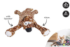 PINEAPPLE HEAD SMILEY FACE PLUSH DOG TOY 18X28CM