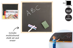 CHALK BOARD 28X28CM WITH 6PCS CHALK AND ERASER