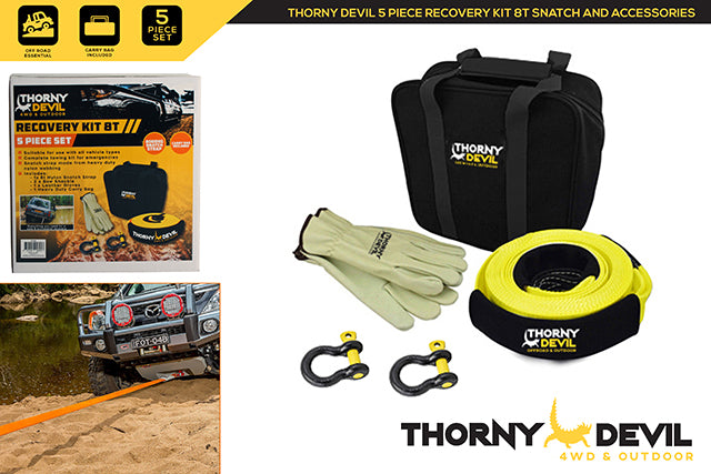 THORNY DEVIL 5 PIECE RECOVERY KIT 8T SNATCH AND ACCESSORIES