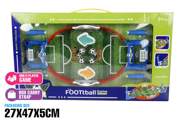 OVAL SHAPED SOCCER FIELD CATAPULT GAME 9PC 2 PLAYER