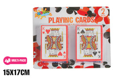 2PK PLAYING CARDS COATED PREMIUM 17X15CM AC TY6304