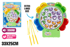 FISHING GAME CATCH THE MOVING FISH QK W SND 2ASS CLR 33x25CM