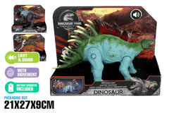 DINOSAUR PARK DINOSAUR W LIGHT SOUND & MOVEMENT 3 ASST 27CM