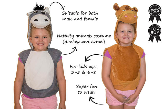 NATIVITY ANIMALS DONKEY & CAMEL 3-5 & 6-8 YRS